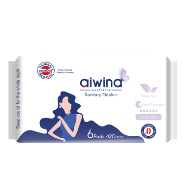 OVERNIGHT SANITARY NAPKIN ULTRA THIN AIWINA - 420MM